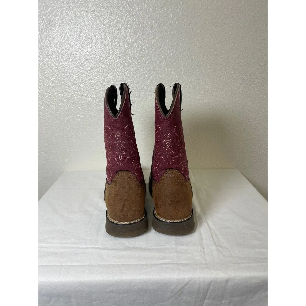 Durango 1M Kid's Lil' Rodeo Briar Brown & Brick Red Western Boot DBT0222TS